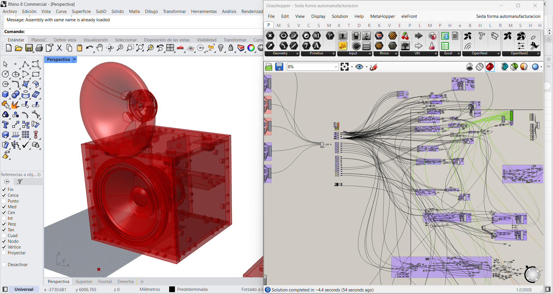 Parametric design — Seda Audio Grasshopper/Rhino workflow